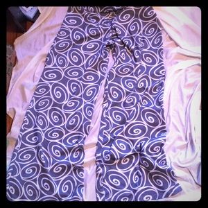 “Crazy Swirl” Doodle Spandex Tall Leg Flair Pants